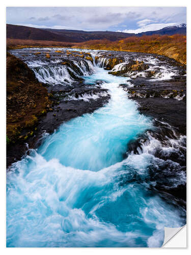 Wall sticker Bruarfoss waterfall, Iceland