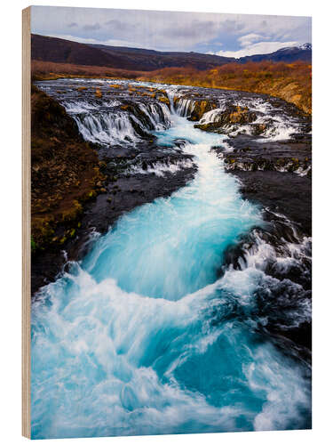 Wood print Bruarfoss waterfall, Iceland