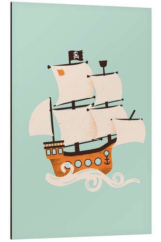 Tableau en aluminium Le bateau de pirates