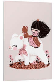 Aluminium print The princess and the bear