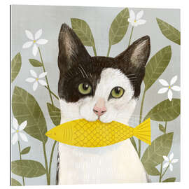 Gallery print Pretty cat with fish