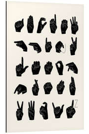 Aluminiumtavla  Sign language ABC (english) - Emma Scarvey