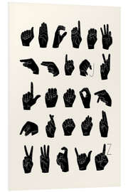 Foam board print Sign language ABC (english)