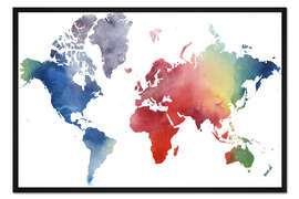 Gerahmter Kunstdruck Regenbogenwelt