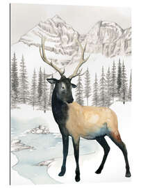 Galleriprint Deer in winter landscape