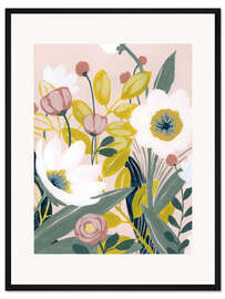 Gerahmter Kunstdruck Garten Skizze I