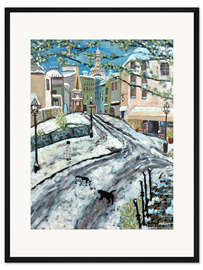 Gerahmter Kunstdruck Früher Schnee