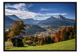 Gerahmter Kunstdruck Herbst im Berchtesgadener Land