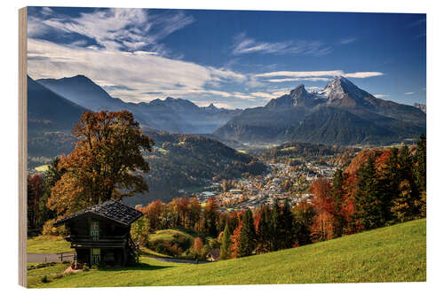 Wood print Autumn in the Berchtesgadener Land