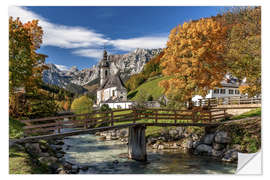 Självhäftande poster Autumn in the Berchtesgadener Land