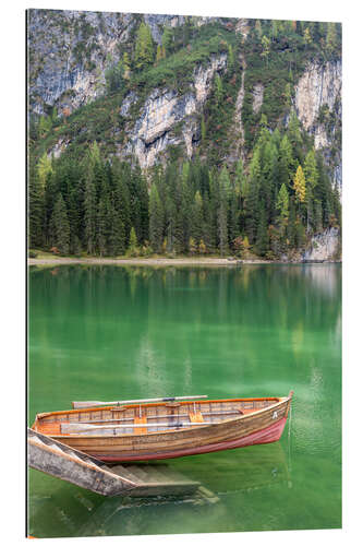 Gallery print Rowing boat on Lake Braies