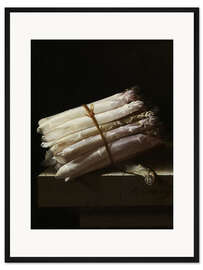 Gerahmter Kunstdruck Stillleben mit Spargel