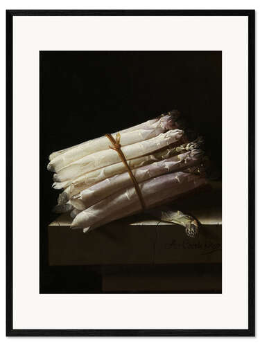 Ingelijste kunstdruk Still life with asparagus