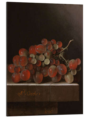 Gallery print Grapes on a stone slab