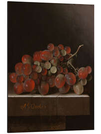 Magnettafel Trauben auf einer Steinplatte