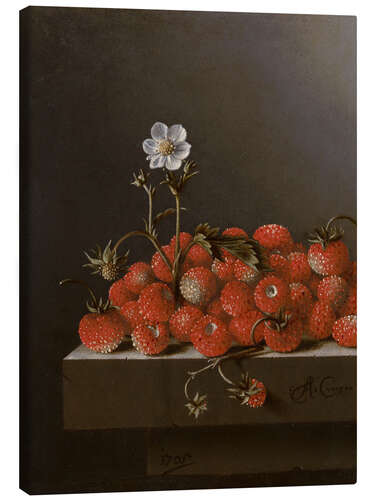 Canvastavla Still life with wild strawberries