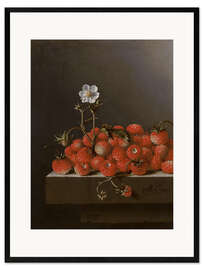 Impression artistique encadrée Nature morte aux fraises des bois