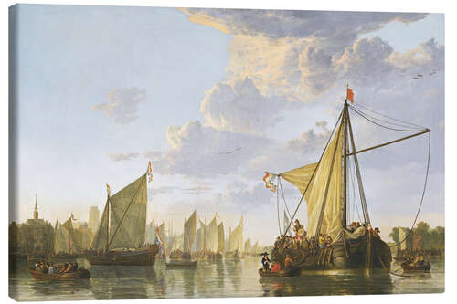 Canvas print The Maas at Dordrecht