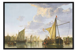 Gerahmter Kunstdruck Die Maas bei Dordrecht