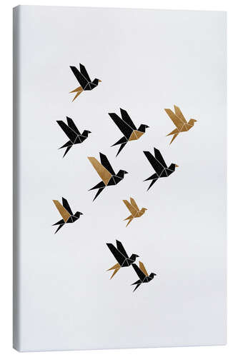 Canvas print Origami birds II