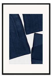 Gerahmter Kunstdruck Minimalistisches Blau III