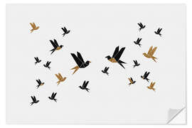 Sticker mural Oiseaux en origami III