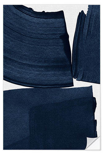 Vinilo para la pared Pintura Minimalista Azul I