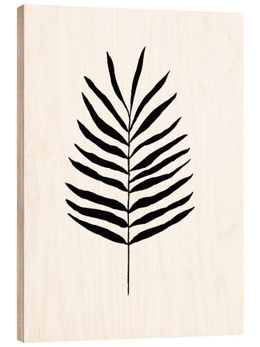 Wood print Fern leaf