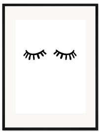 Gerahmter Kunstdruck Geschlossene Augen