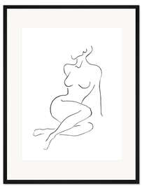 Gerahmter Kunstdruck Weiblicher Akt
