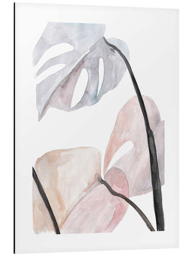 Quadro em alumínio Folhas de Monstera