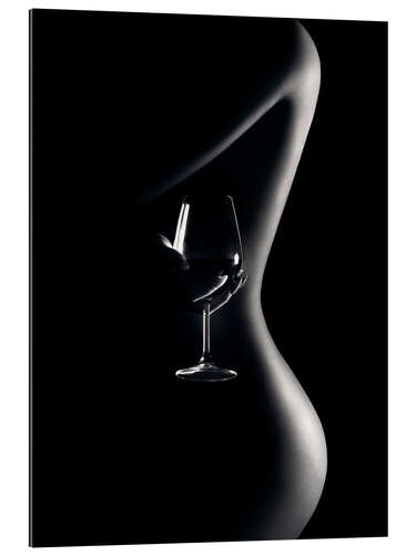 Gallery print Nude with Wine Glass I