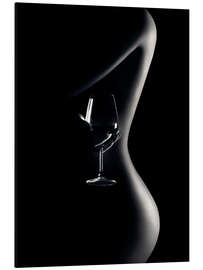 Magnettafel Akt mit Weinglas I