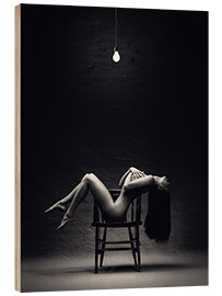 Wood print Bathing  in light