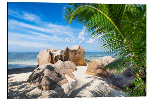 Tableau en aluminium Paradis de vacances aux Seychelles