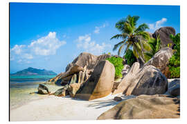 Aluminiumsbilde Dream beach in the Seychelles