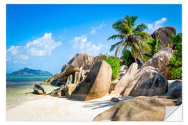 Muursticker Dream beach in the Seychelles