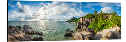 Aluminium print Seychelles panorama