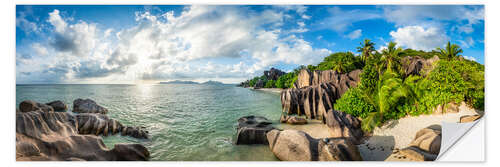 Vinilo para la pared Panorama de las Seychelles