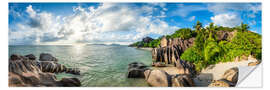 Naklejka na ścianę Seychelles panorama