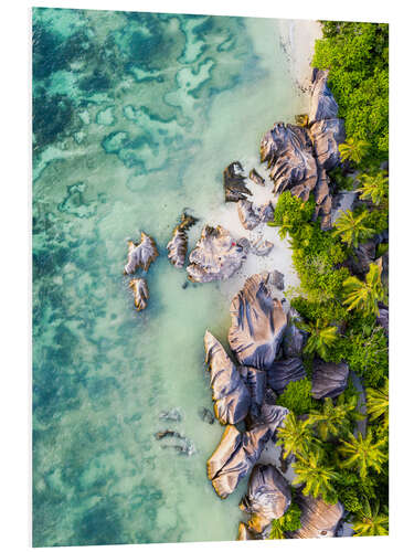 PVC print Seychelles aerial view