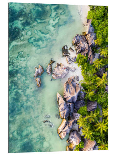 Gallery print Seychelles aerial view