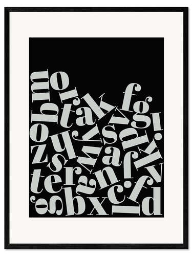 Impression artistique encadrée L'alphabet