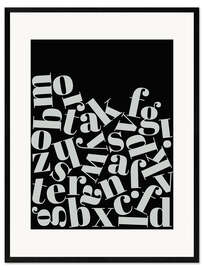Kunsttryk i ramme The alphabet