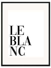 Gerahmter Kunstdruck Le blanc