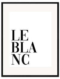 Framed art print Le blanc