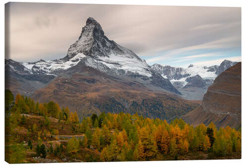 Leinwandbild Matterhorn im Herbstkleid, Schweiz