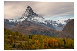 Tableau en PVC Le Cervin en robe d'automne, Suisse