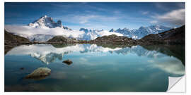 Wall sticker Lac Blanc vor der Mont-Blanc-Gruppe