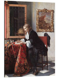 Magnettafel Mann schreibt einen Brief